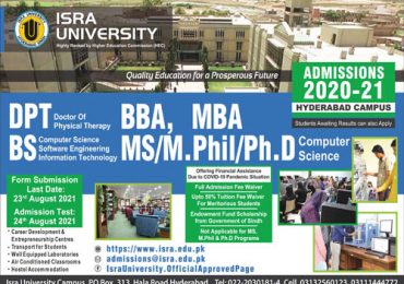 Isra University Hyderabad Admission 2021 Form