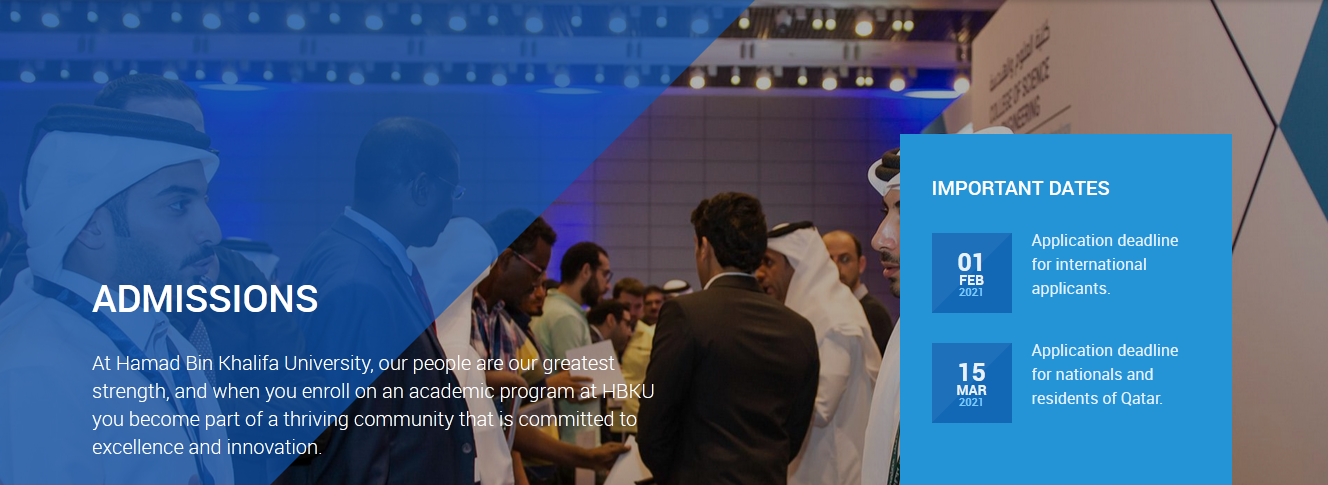 Hamad bin Khalifa University Scholarship for International Students 2021