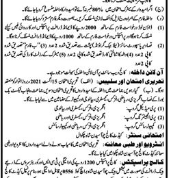 Cadet College Chakwal 8th Class Admissions 2021 Application Form