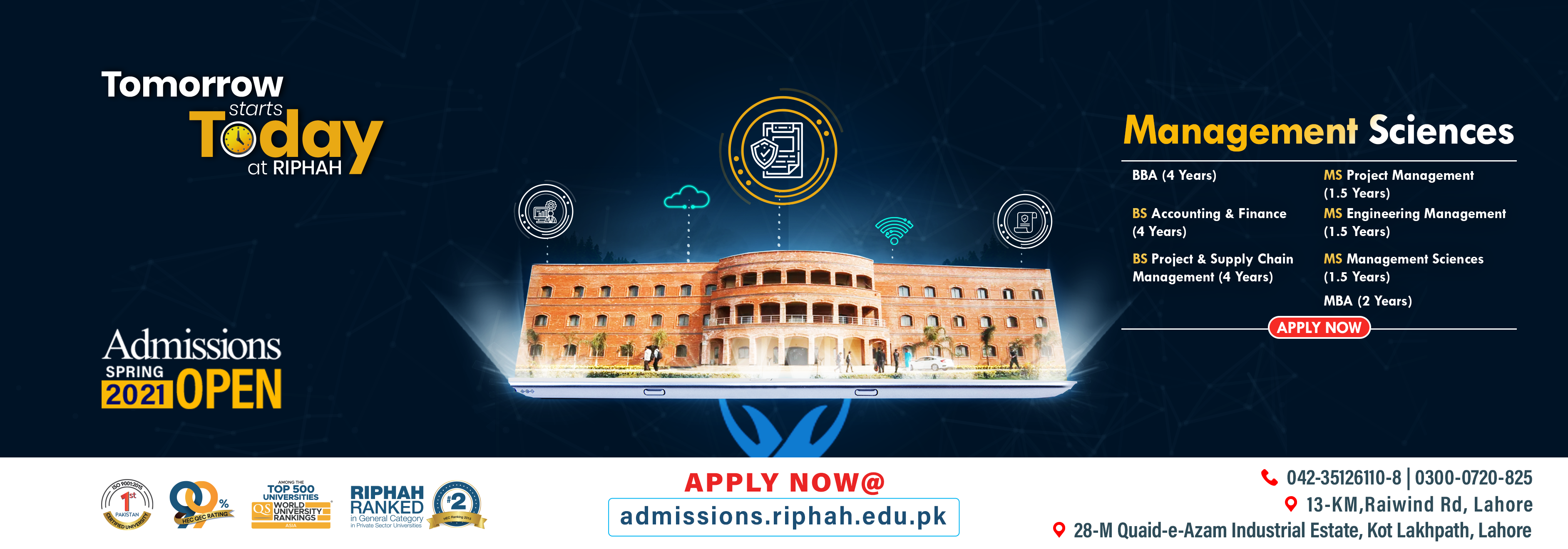 Riphah International University Merit List 2021