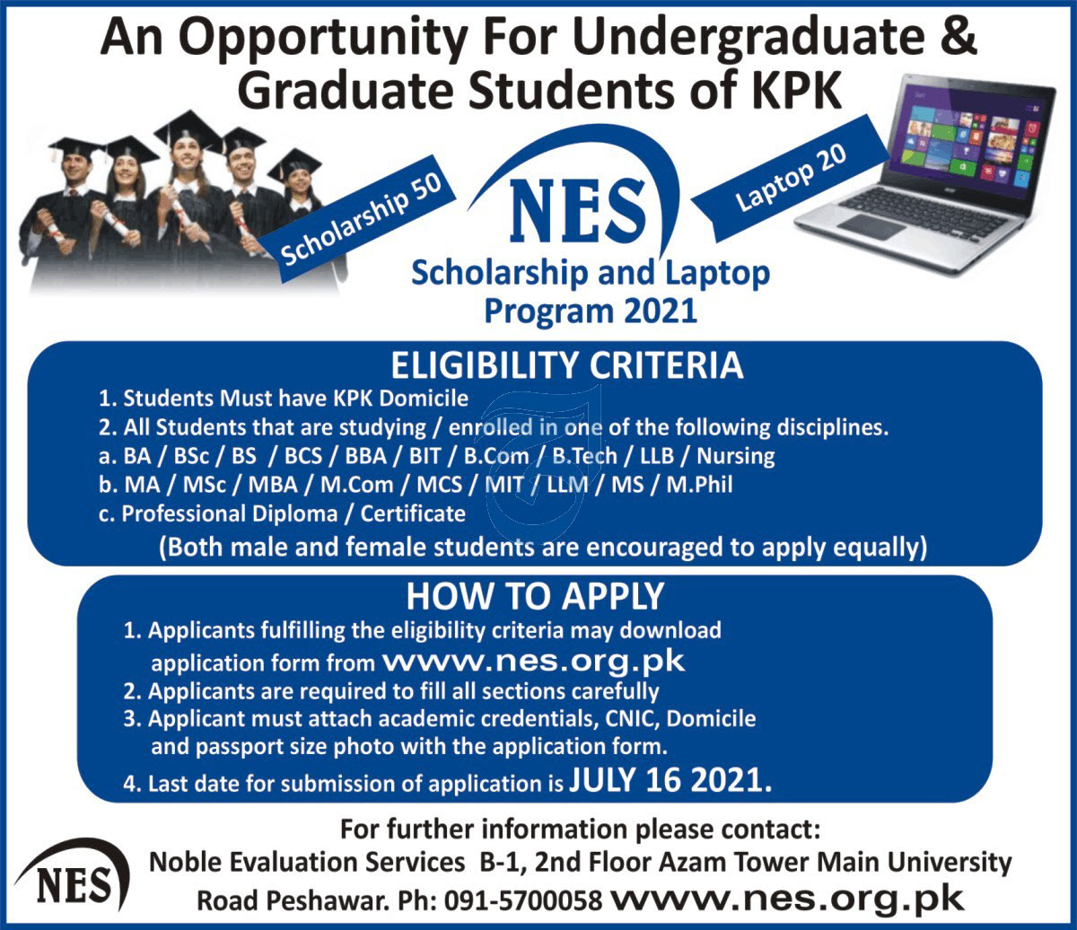 NES Peshawar Offering Scholarship Programs 2021