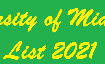 University of Mianwali Merit List 2021