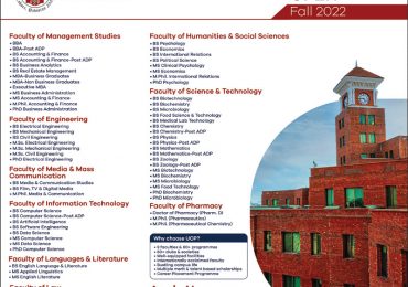 University of Central Punjab UCP Lahore Admission 2022