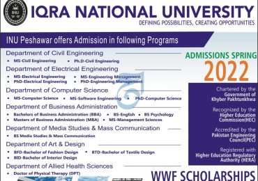 Iqra National University Peshawar Admission 2022