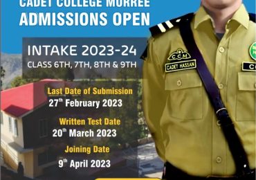 Pakistan Cadet School And College Murree Admission 2023
