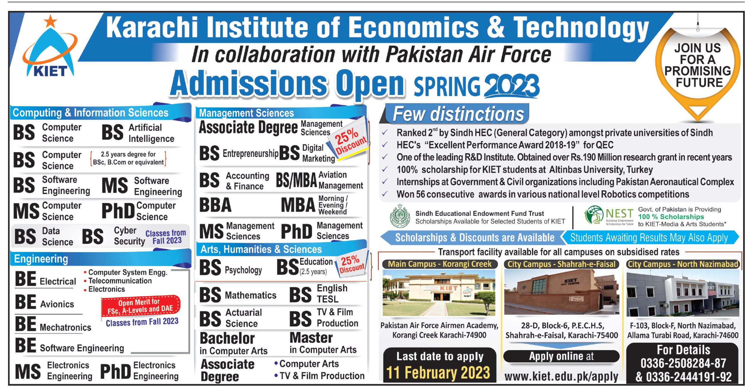 paf-kiet-admissions-2023-karachi-institute-of-economics-technology