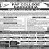 PAF Public School Sargodha Admission 2023