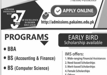 Pak Aims Institute of Management Sciences Admission 2023
