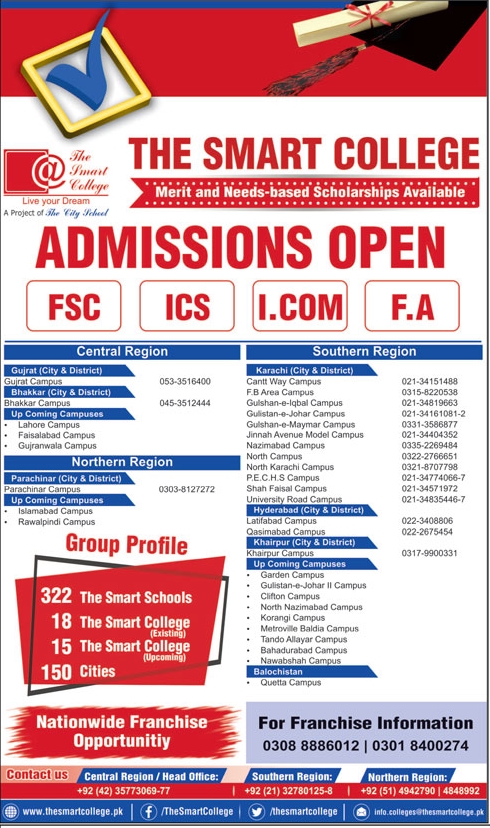The Smart College Pre 1st Year Admission 2023
