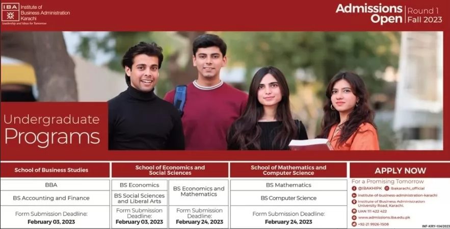 Institute Of Business Administration IBA Karachi Admission 2023