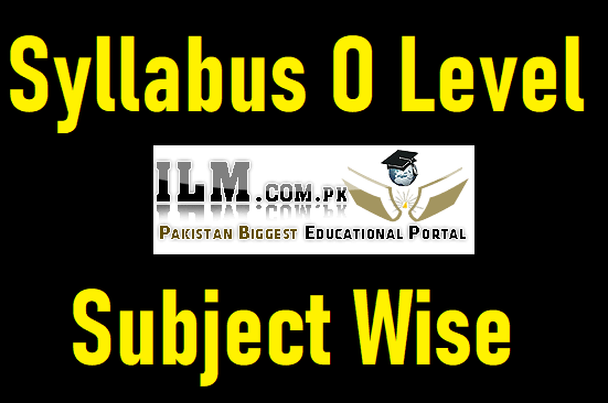 Syllabus O Level 2023 Subject Wise