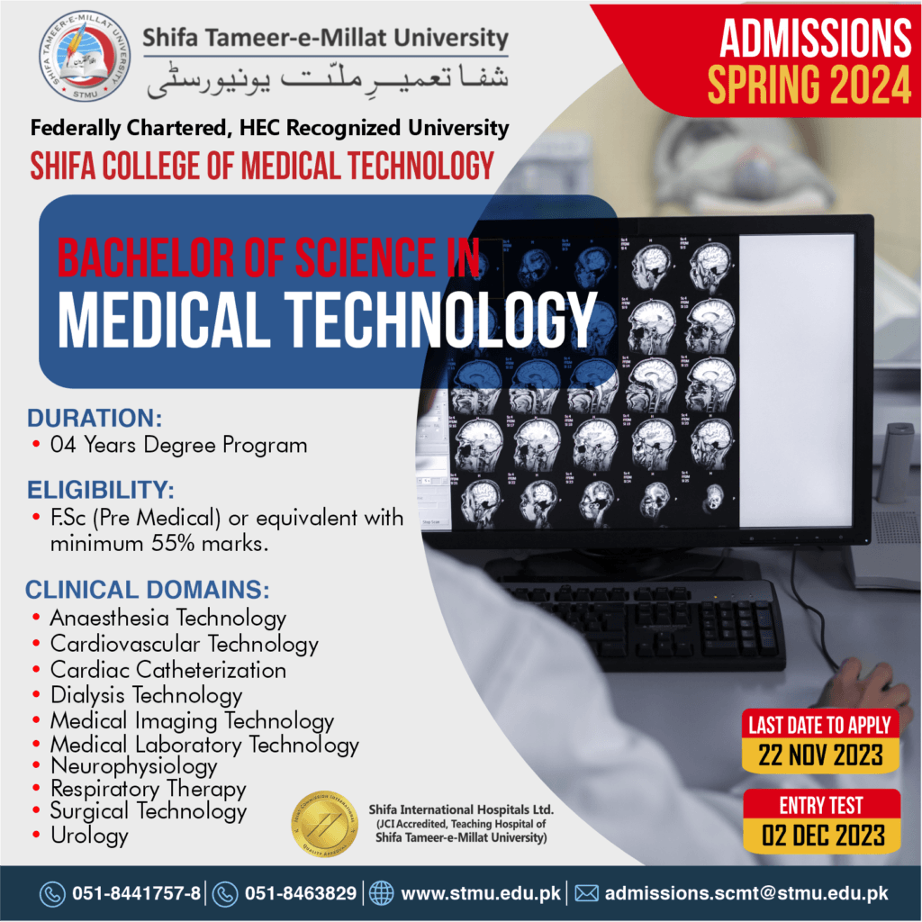 Shifa College Of Medical Technology Admission 2023