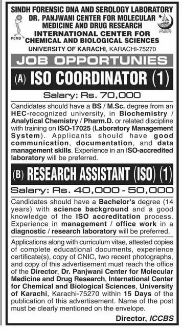 University Of Karachi Jobs 2024 Apply Online Last Date   Fds 1 