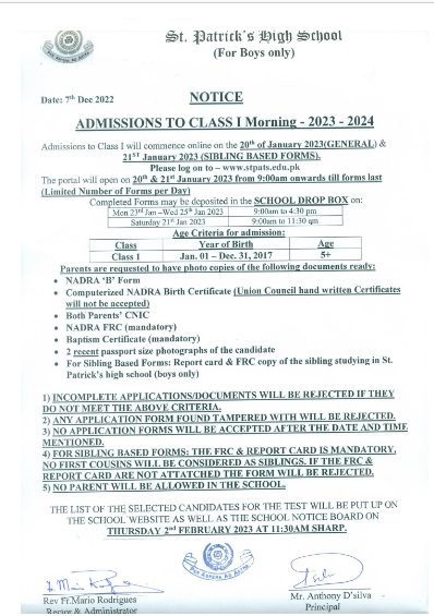 st-patrick-school-admission-2023-24