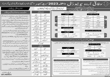 Federal Urdu University FUUAST Karachi Admissions 2023