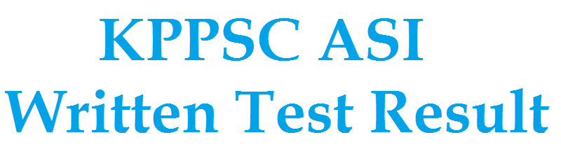 KPPSC ASI Written Test Result