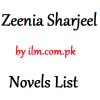Zeenia Sharjeel Novels List