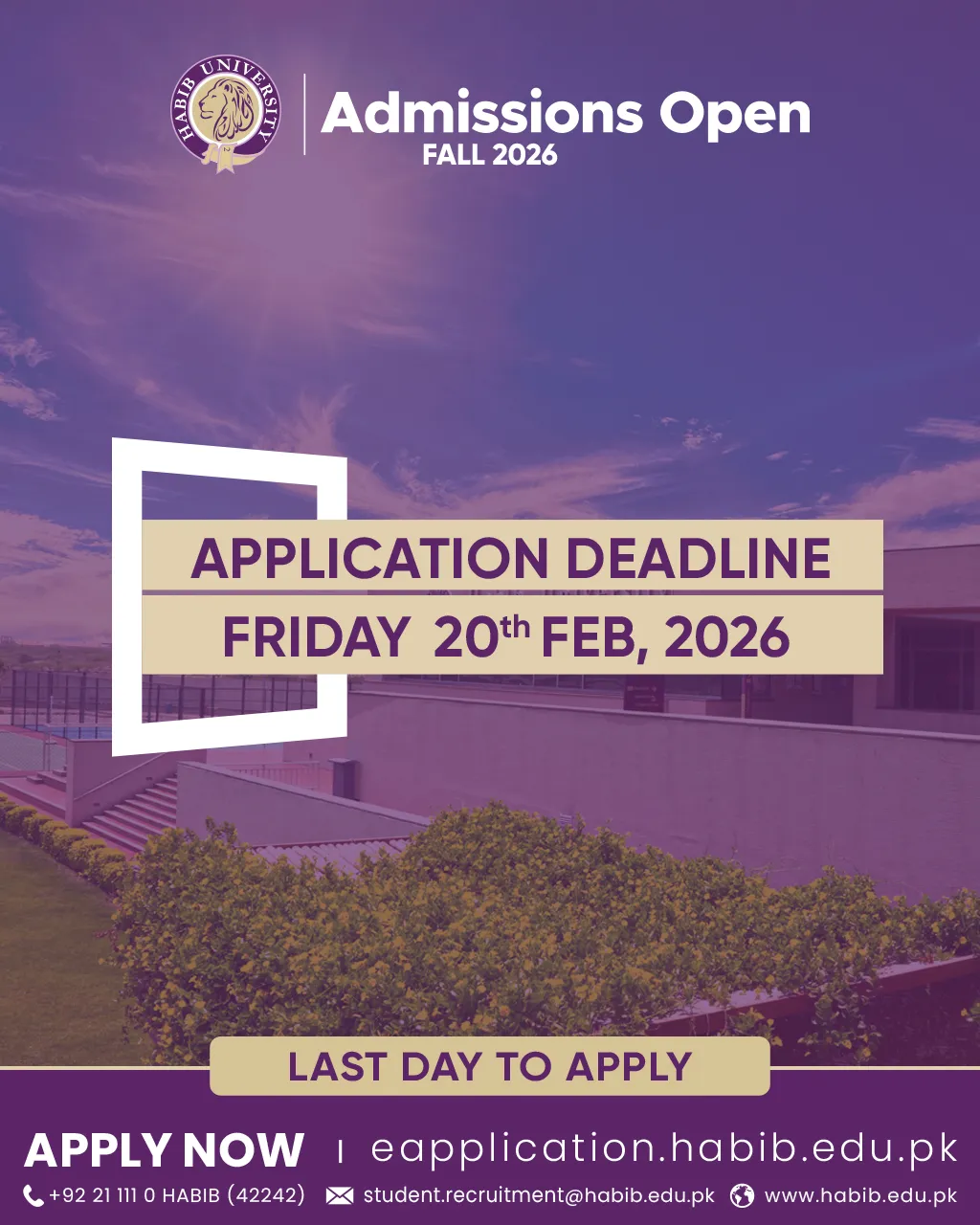 Habib University Karachi Admission 2026