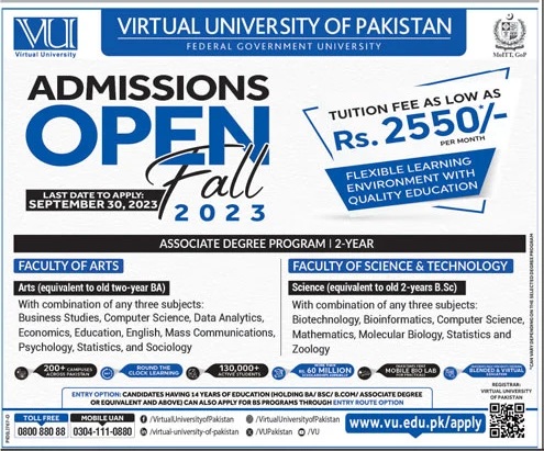 VU University Admission 2023