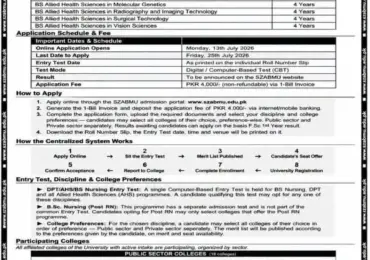 Shaheed Zulfiqar Ali Bhutto Medical University Islamabad Admission 2026