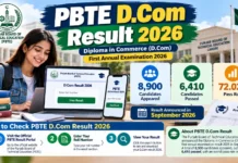 PBTE D.Com Result