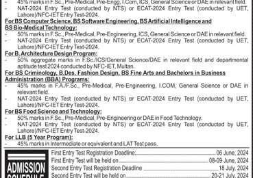 NFC University Multan Admission