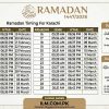 Ramadan Calendar 2026 Karachi