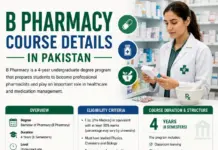 B Pharmacy Course Details in Pakistan